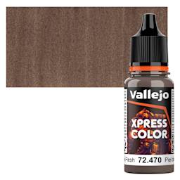 Vallejo Xpress Color Acrylic Paint - Zombie Flesh, 18 ml bottle and swatch
