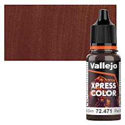 Vallejo Xpress Color Acrylic Paint - Tanned Skin, 18 ml bottle and swatch