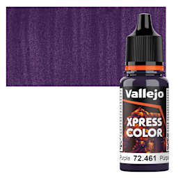Vallejo Xpress Color Acrylic Paint - Vampiric Purple, 18 ml bottle and swatch