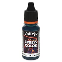 Vallejo Xpress Color Acrylic Paint - Snake Green, 18 ml - front of bottle