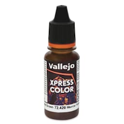 Vallejo Xpress Color Acrylic Paint - Wasteland Brown, 18 ml - front of bottle