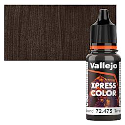 Vallejo Xpress Color Acrylic Paint - Muddy Ground, 18 ml bottle and swatch