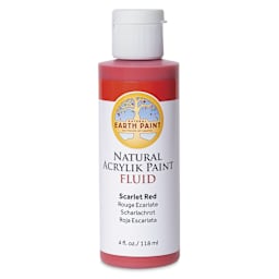 Natural Earth Paint Natural Fluid Acrylik Paint - Scarlet Red, 118 ml - front