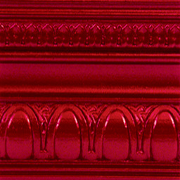 Modern Masters Metallic Paint - Ruby painted on a piece of trim