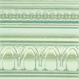 Modern Masters Metallic Paint - Cool Mint painted on a piece of trim