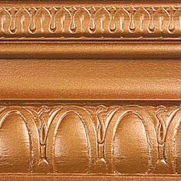 Modern Masters Metallic Paint - Tequila Gold painted on a piece of trim