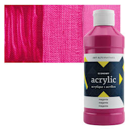 Art Alternatives Economy Acrylic - Magenta, 475 ml bottle and swatch