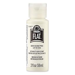 FolkArt Flat Ultra Matte Acrylic Paint - Coconut Milk, 2 oz, front of bottle