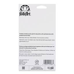 FolkArt Treasure Gold Acrylic Paint - Rose Gold, 2 oz Jar, back