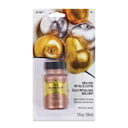 FolkArt Treasure Gold Acrylic Paint - Rose Gold, 2 oz Jar, front