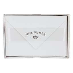 Original Crown Mill Large Flat Cards and Envelopes - White, Pkg of 25 (in package)