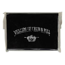 Original Crown Mill Flat Mini Cards and Envelopes - Black, Pkg of 10 (in package)