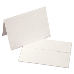 Strathmore Photo Mount Cards and Envelopes - Decorative Emboss, Pkg of 6, single card and envelope