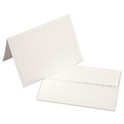 Strathmore Photo Mount Cards and Envelopes - Classic Emboss, Pkg of 6, single card and envelope