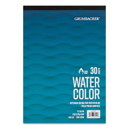 Grumbacher Watercolor Tapebound Pad - 7" x 10", 30 Sheets, 140 lb front cover