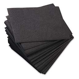 Shizen Black Watercolor Paper - 5" x 7",  Cold Press/Rough, 50 Sheet Pkg fanned out sheets