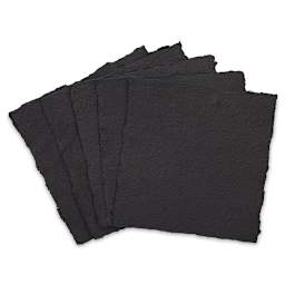Shizen Black Watercolor Paper - 8" x 8", Cold Press/Rough, 5 Sheet Pkg