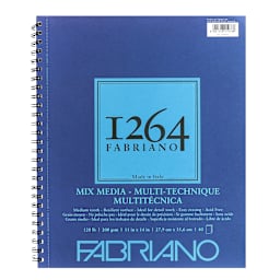 Fabriano 1264 Mixed Media Pad, 11”x14”, 120 lb, 40 Sheets