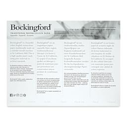 Bockingford Watercolor Gluebound Pad - Hot Press, 16" x 12" (back of front cover)