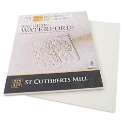 Saunders Waterford Watercolor Pad - 12" x 16", Rough, 140 lb (partially removed sheet)