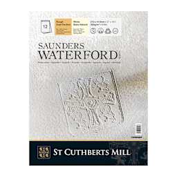 St Cuthberts Mill Saunders Waterford Watercolor Pad, Rough, 16 in x 12 in, 12 Shts./Pad