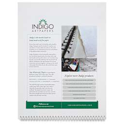 Indigo Artpapers Watercolor Wiropad - 11" x 14", back cover