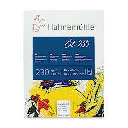 Hahnemühle Oil and Acrylic Paper Pads - Top view of package cover

