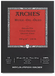 Arches Oil Paper Pads, 12 Sheets 9"x12"