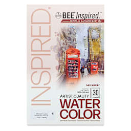Bee Inspired Tape Bound Watercolor Pad - 5-1/2" x 8-1/2", 300 gsm, 30 Sheets