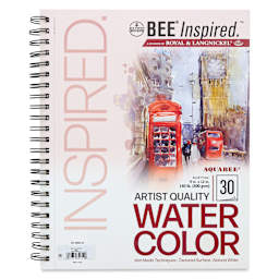 Bee Inspired Wirebound Watercolor Artist Pad - 9" x 12", front cover