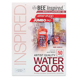 Bee Inspired Tape Bound Watercolor Pad - 9" x 12", 300 gsm, 50 Sheets