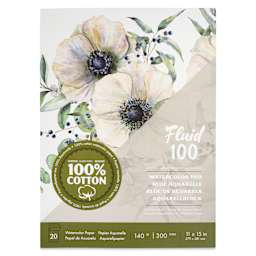 Fluid 100 Watercolor Pad - 11" x 15", Cold Press, 20 Sheets, front cover