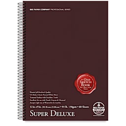Bee Paper Aquabee Super Deluxe Sketchbook - 12" x 9", 60 Sheets