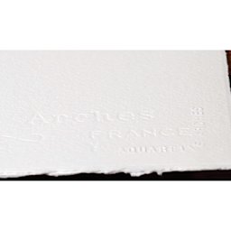 Arches Natural White Watercolor Paper, close-up of Arches imprint