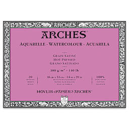 Arches Watercolor Block - 14" x 20", Hot Press, 20 Sheets