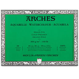 Arches Watercolor Block - 10" x 14", Cold Press, 20 Sheets
