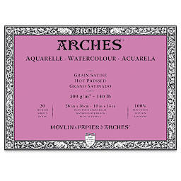 Arches Watercolor Block - 10" x 14", Hot Press, 20 Sheets