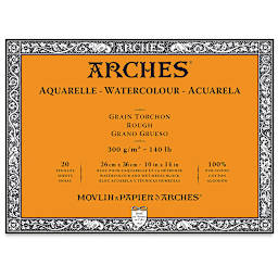 Arches Watercolor Block - 10" x 14", Rough, 20 Sheets