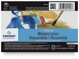 Canson Montval Watercolor Blocks - Front of block of 15 shown