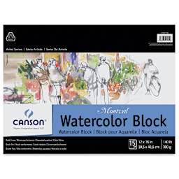 Canson Montval Watercolor Block - 12" x 16", 15 Sheets
