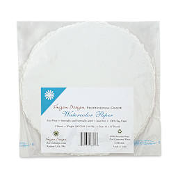 Shizen Professional Watercolor Paper - 12", Round Deckle Edge, Hot Press, 5 Sheets