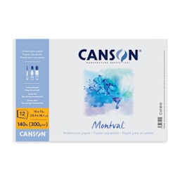Canson Montval Tape Bound Watercolor Pad -  10" x 15", 140 lb, 12 Sheets, front cover