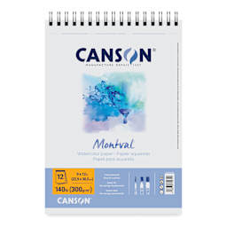 Canson Montval Wirebound Watercolor Pad - 9" x 12", 140 lb, 12 Sheets, front cover
