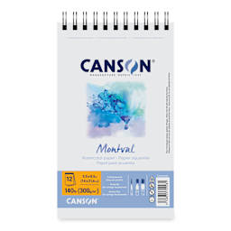 Canson Montval Wirebound Watercolor Pad - 5-1/2" x 8-1/2", 140 lb, 12 Sheets, front cover