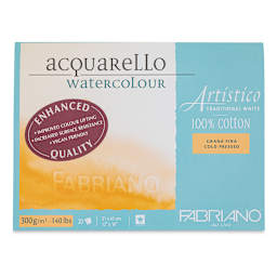 Fabriano Artistico Enhanced Watercolor Block - Traditional White, Cold Press, 12" x 16"