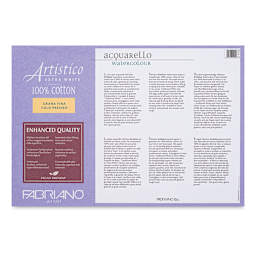 Fabriano Artistico Enhanced Watercolor Block - Extra White, Cold Press, 7" x 10" (back)