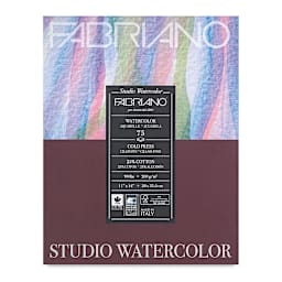 Fabriano Studio Watercolor Pad - 11'' x 14'', 200 gsm, Cold Press, 75 Sheets (front cover)