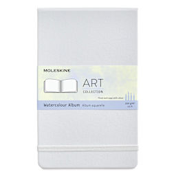 Moleskine Art Collection Watercolor Album - 5" x 8-1/4", Landscape, 72 Pages, Cool Grey (front cover)