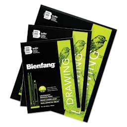 Bienfang Drawing Paper Pads, various sizes laid out