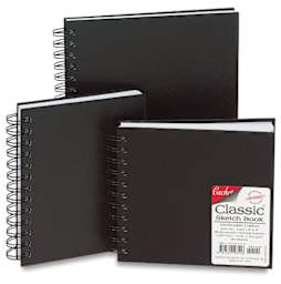 Cachet Classic Wirebound Black Cover Sketchbook
